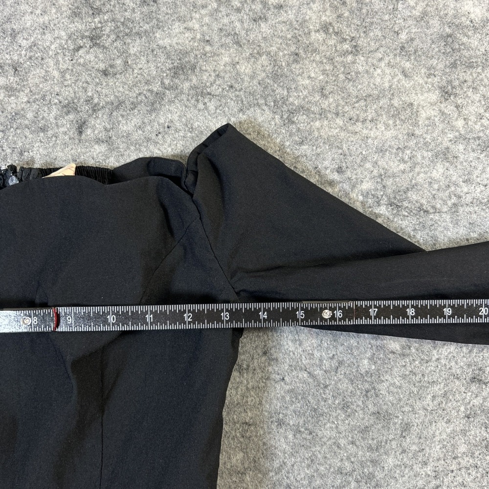 Belle Poque Dress Women's Small Black Gothic Victorian Ruffled Grunge Scalloped - Picture 4 of 8